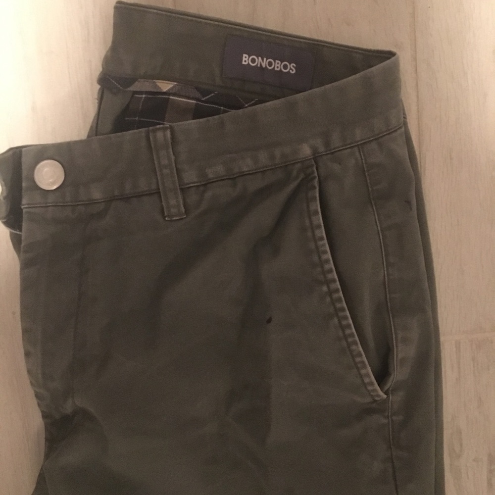Bonobos Olive Green Slim Fit Pants